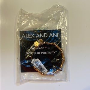 alex and ani bamboo bracelet with gold finish